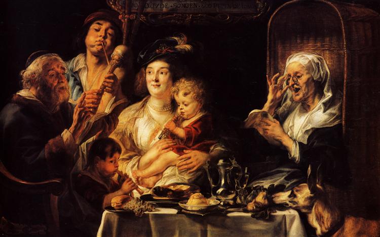 As the Old Sang, So the young Pipe, 1638 - Jacob Jordaens