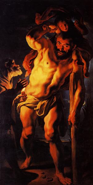 Saint Christopher carrying the Child Jesus, 1630 - Якоб Йорданс