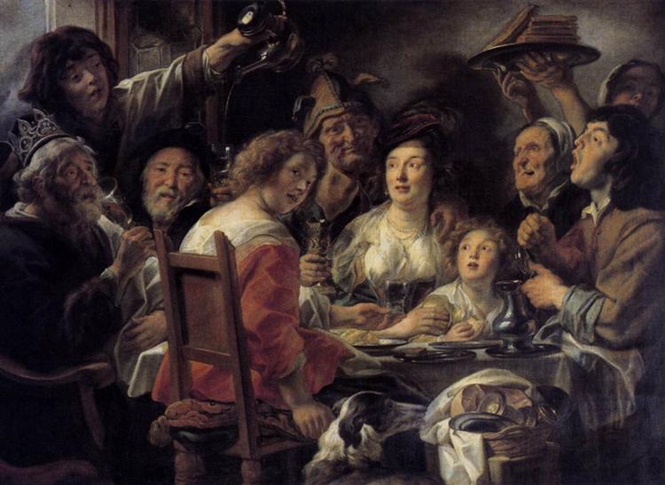 The King Drinks, 1640 - Якоб Йорданс