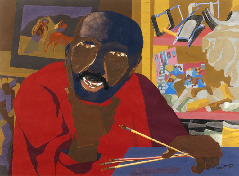 self-portrait-1977-jacob-lawrence-wikiart