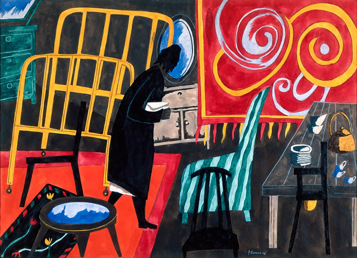 The Apartment - Jacob Lawrence - WikiArt.org - encyclopedia of visual arts