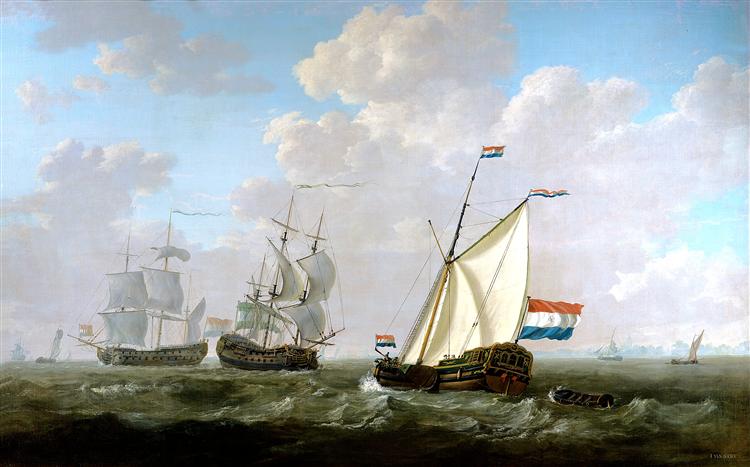 The yacht of the VOC Chamber of Rotterdam 1790 - Jacob van Strij