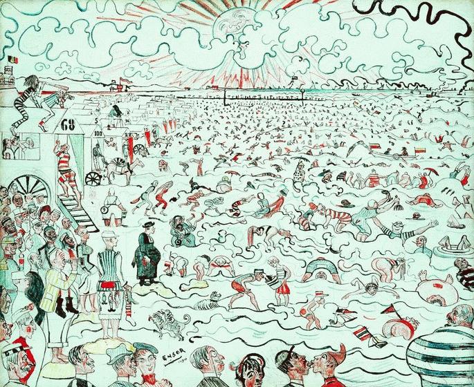The Baths at Ostend, 1890 - James Ensor