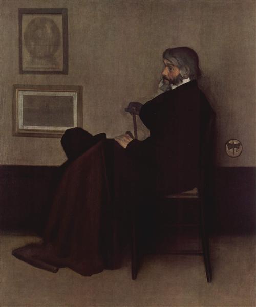 Arrangement in Grey and Black, No.2: Portrait of Thomas Carlyle, 1872 - 1873 - 惠斯勒