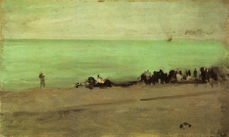 Blue and Silver: Boat Entering Pourville, 1899 - James McNeill Whistler