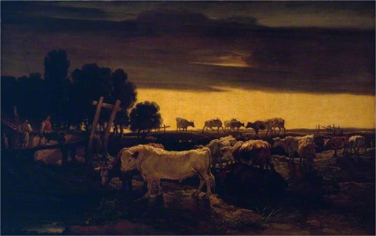 Cattle-Piece, Marylebone Park, 1807 - Джеймс Уорд