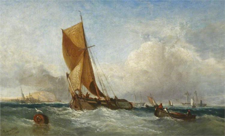 A Swim-Headed Barge, 1861 - James Webb