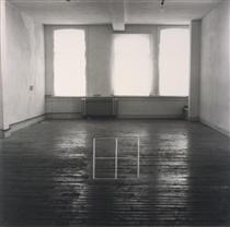 Perspective Correction - My Studio II, 3: Square with Cross on Floor - Jan Dibbets