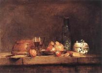 Still Life with Jar of Olives - Jean-Baptiste-Simeon Chardin