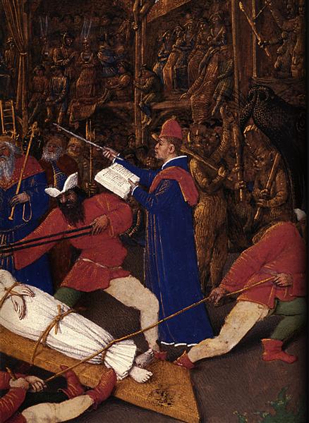 Martyrdom of Saint Apollonia, detail, 1453 - 1456 - Jean Fouquet