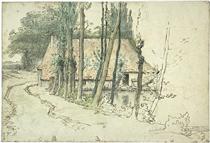 Surroundings of Vichy, house near the water - Jean-François Millet