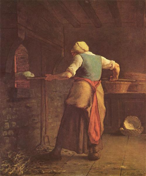 Woman baking bread, 1854 - Jean-Francois Millet