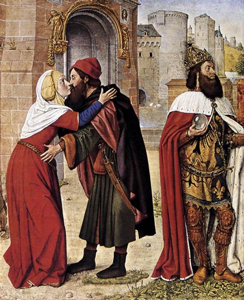 Meeting at the Golden Gate, c.1488 - Meister von Moulins