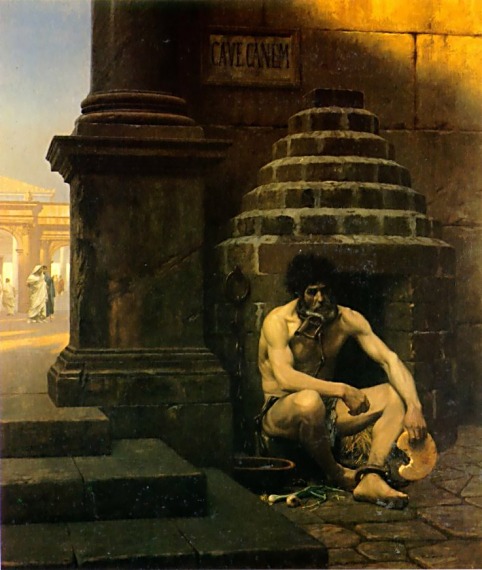 Cave canem, prisonnier de guerre à Rome, 1881 - Jean-Léon Gérôme