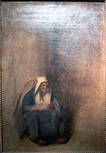 Old Woman with a Pipe (sketch) - Jean-Léon Gérôme
