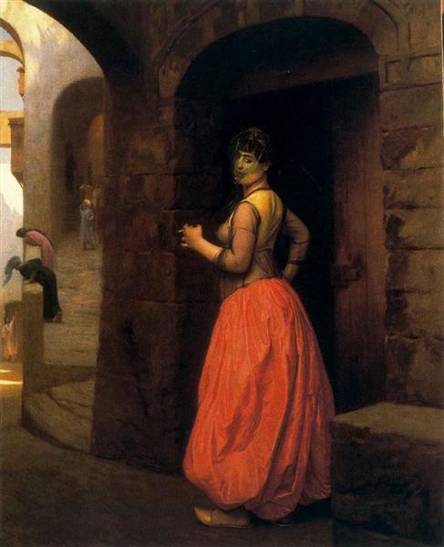 Woman from Cairo Smoking a Cigarette, 1882 - 讓-里奧·傑洛姆