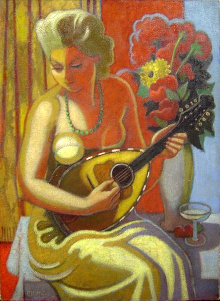 Jeune Femme à la Mandoline, 1923 - 讓·梅金傑