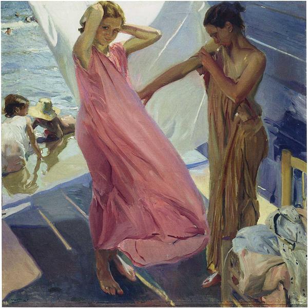 After the Bath, Valencia, 1916 - Хоакін Соролья