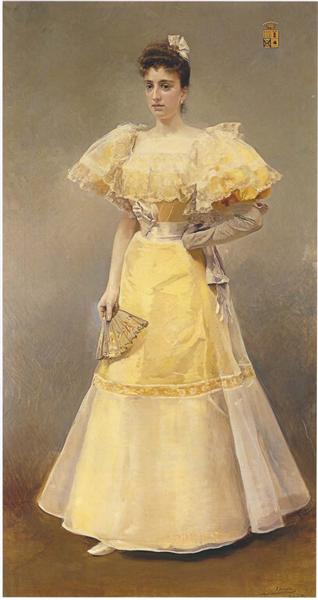 Portrait of Countess of Santiago, 1894 - Хоакін Соролья