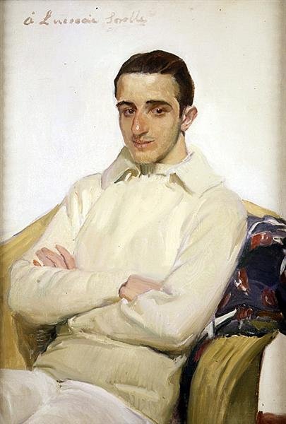 Portrait of José Luis López de Arana Benlliure, c.1918 - Хоакін Соролья