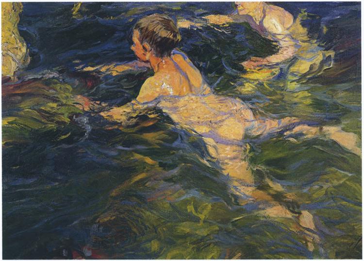 Swimmers, Javea, 1905 - Хоакін Соролья