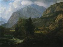 View of Fortundalen - Юхан Кристиан Даль