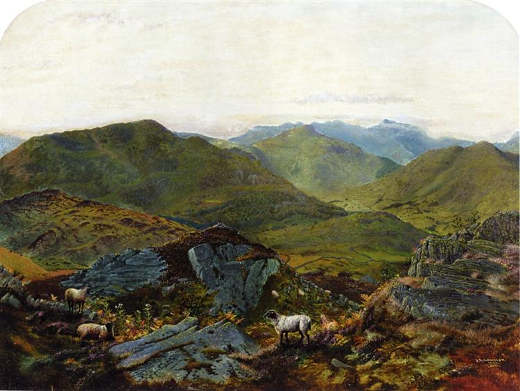 Landscape in the Lake District - John Atkinson Grimshaw