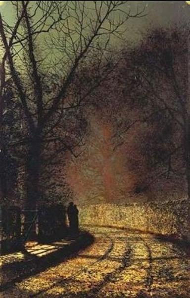 Lovers in a wood, 1873 - John Atkinson Grimshaw
