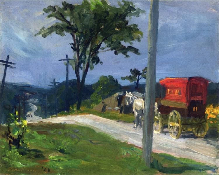Country Road, 1908 - Джон Френч Слоан