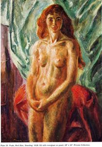Nude, Red Hair, Standing - John French Sloan