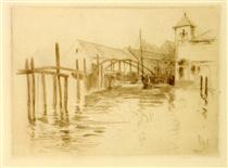 Dock at Newport - Джон Генри Твахтман (Tуоктмен)