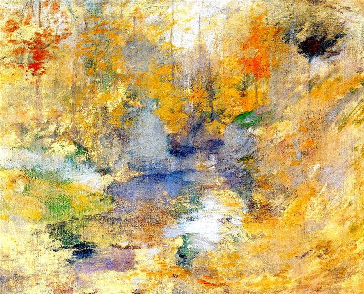 Hemlock Pool (aka Autumn), c.1894 - Джон Генрі Твахтман (Tуоктмен)