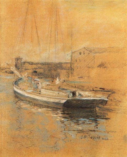 Newport Harbor, c.1889 - Джон Генри Твахтман (Tуоктмен)