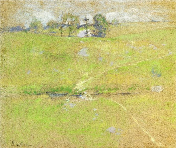 Path in the Hills, Branchville, Connecticut, c.1888 - c.1891 - Джон Генри Твахтман (Tуоктмен)