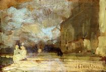 The Quai, Venice - John Henry Twachtman