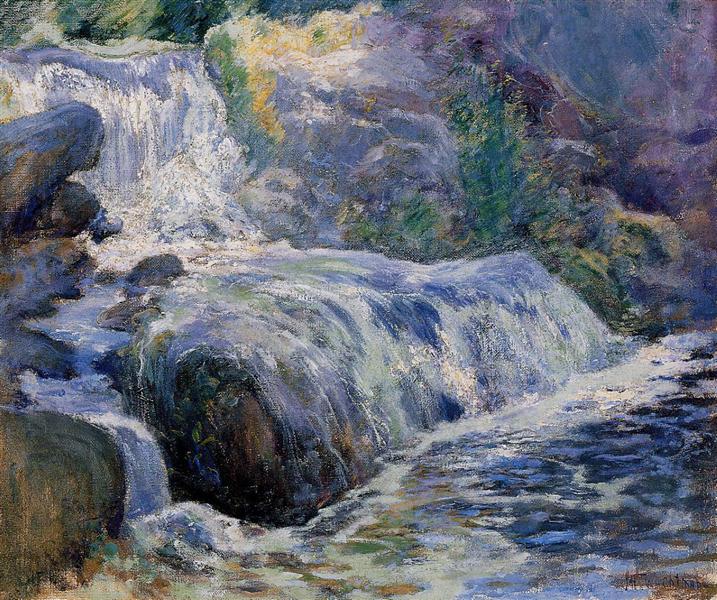 Waterfall, 1895 - 1899 - Джон Генри Твахтман (Tуоктмен)