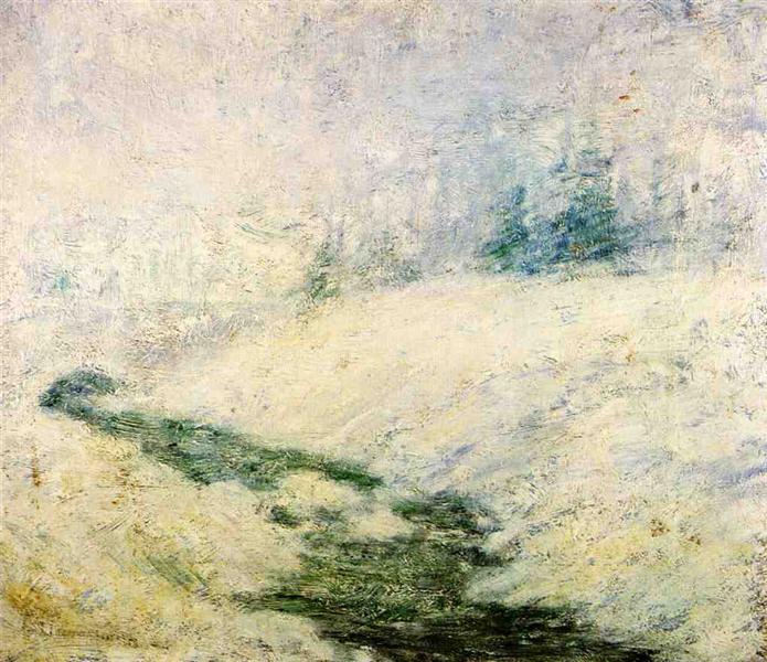 Winter Scene, c.1895 - Джон Генрі Твахтман (Tуоктмен)