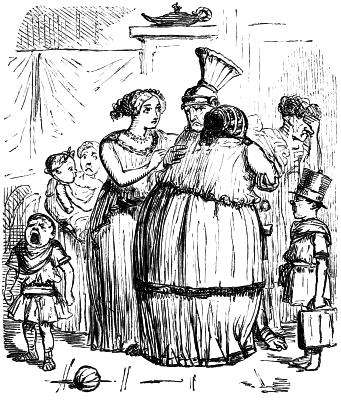 Coriolanus parting from his Wife and Family - John Leech