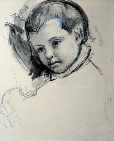 Head of a Boy from Veronese, 1859 - John Ruskin