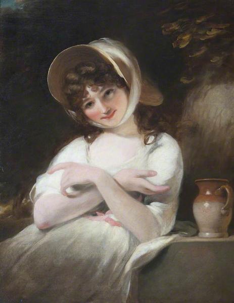 Portrait of an Unknown Girl in a White Dress, 1800 - John Russell