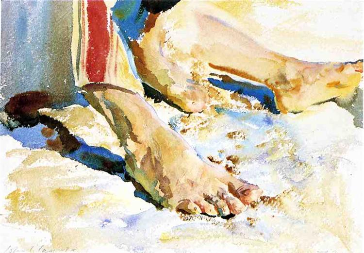 Feet of an Arab, Tiberias, 1908 - John Singer Sargent