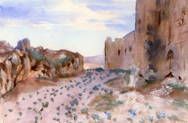 Fortress, Roads and Rocks, c.1905 - c.1906 - John Singer Sargent