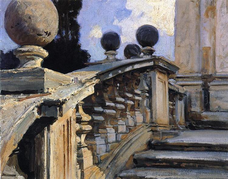 The Steps of the Church of S. S. Domenico-e-Siste in Rome, 1906 - John Singer Sargent