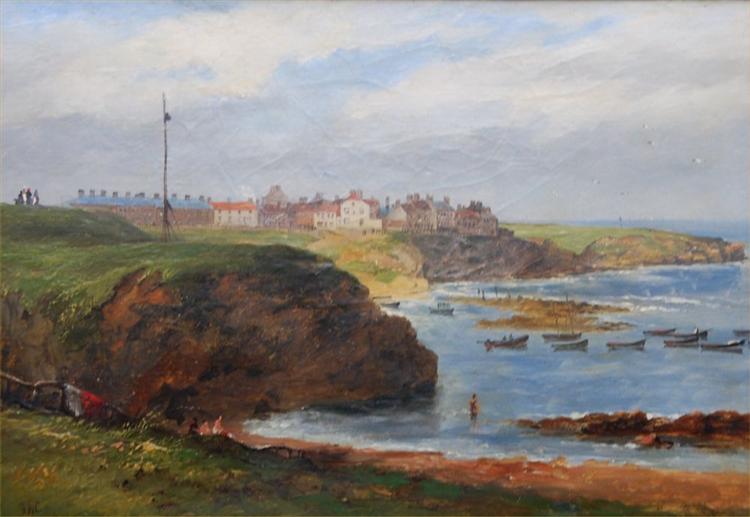 Cullercoats from the South by John Wilson Carmichael, 1845 - John Wilson Carmichael