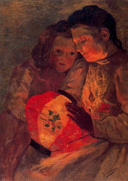 Children with the Lamp, 1902 - Хосе Гутьєррес Солана