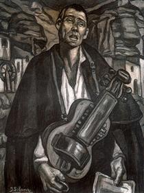 The Blind Musician - Хосе Гутьєррес Солана