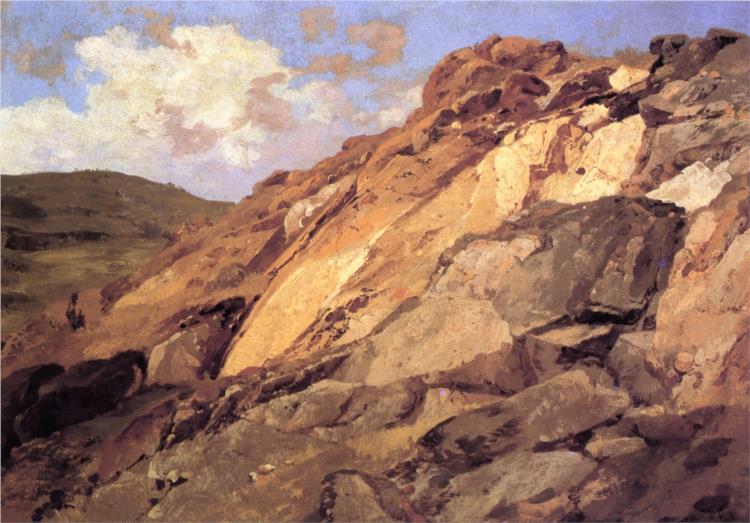 Peñascos del cerro de Atzacoalco - José María Velasco Gómez