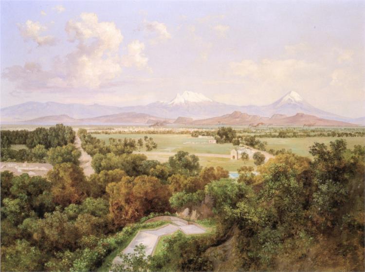 Valle de México tomado desde el cerro de Chapultepec - Хосе Мария Веласко