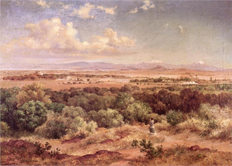 Valle de México tomado en las lomas de Tacubaya, 1884 - José María Velasco Gómez