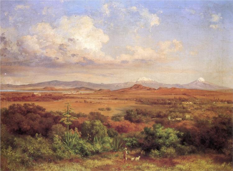 Valle de México tomado en las lomas de Tacubaya, 1885 - José María Velasco Gómez